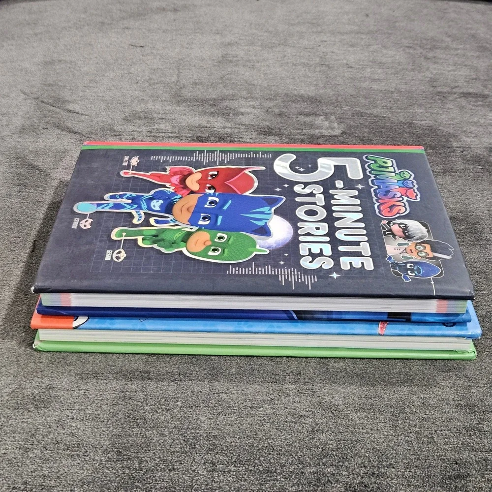 Lot of 2 5 Minute Pete the Cat Stories &‎ PJ Masks Stories Kids Bedtime Book Set